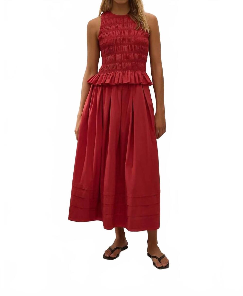 NEW FAITHFULL THE BRAND cales tunic-style top in chilli